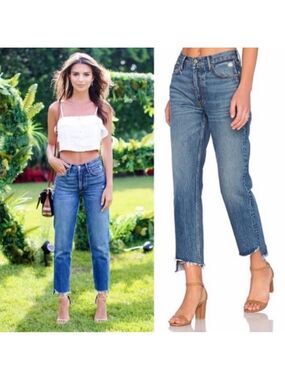 GRLFRND Helena Cropped Jeans in Close To You
